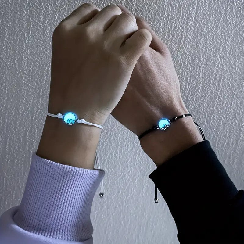 Pulsera de mar y tierra luminosas para parejas