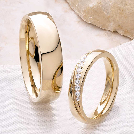 Anillos Amor Para Parejas En Oro Laminado 18K