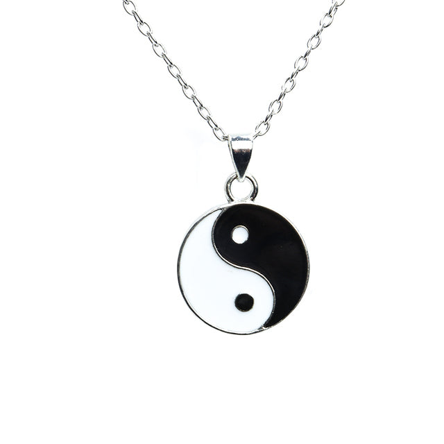 Dije De Yin-yang De Acero Inoxidable Bañado En Acrílico