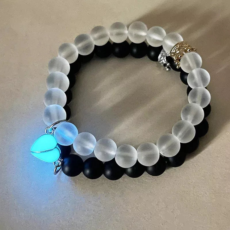 Pulseras Para Parejas Que Iluminan En La Oscuridad Mágnetico