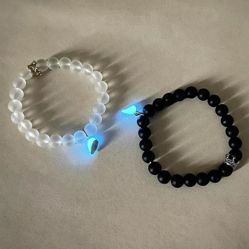 Pulseras Para Parejas Que Iluminan En La Oscuridad Mágnetico