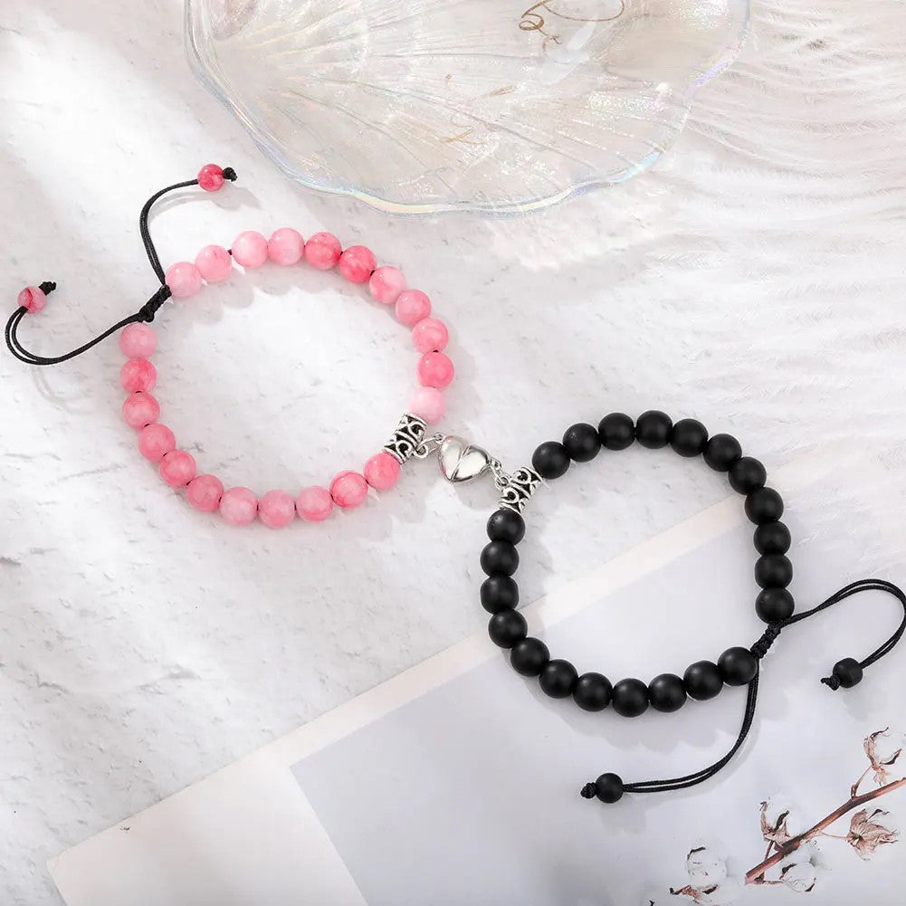 Pulseras Magnéticas para Parejas con Piedras Naturales