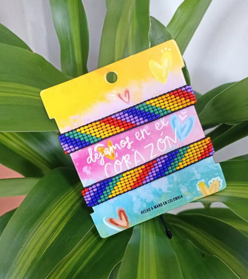 Pulseras Para Parejas Lgbt/lgbtq+ De Mostacilla (viene X2)