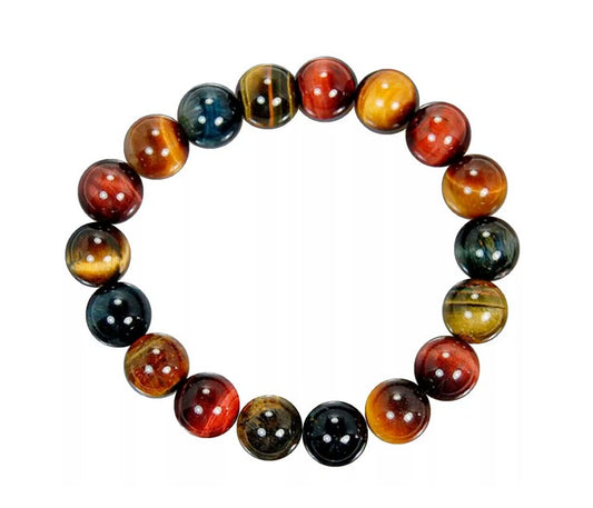 Pulsera Elástica Redonda De Cuentas De Piedras Naturales