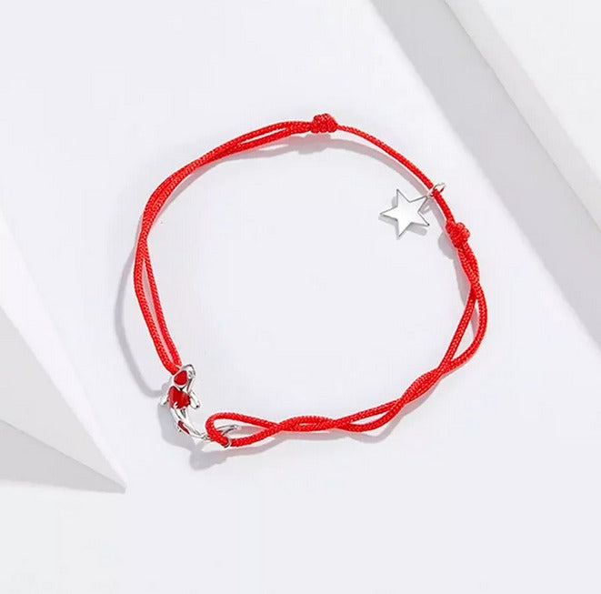 Pulsera Pez Koi De La Suerte Hecho En Plata Pura De Ley 925