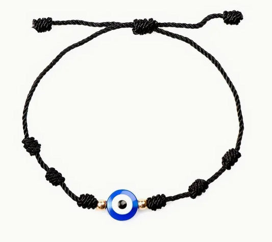 Pulsera De Ojo Turco Con Balin De 4mm 18k Garantizado