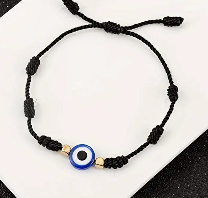 Pulsera De Ojo Turco Con Balin De 4mm 18k Garantizado