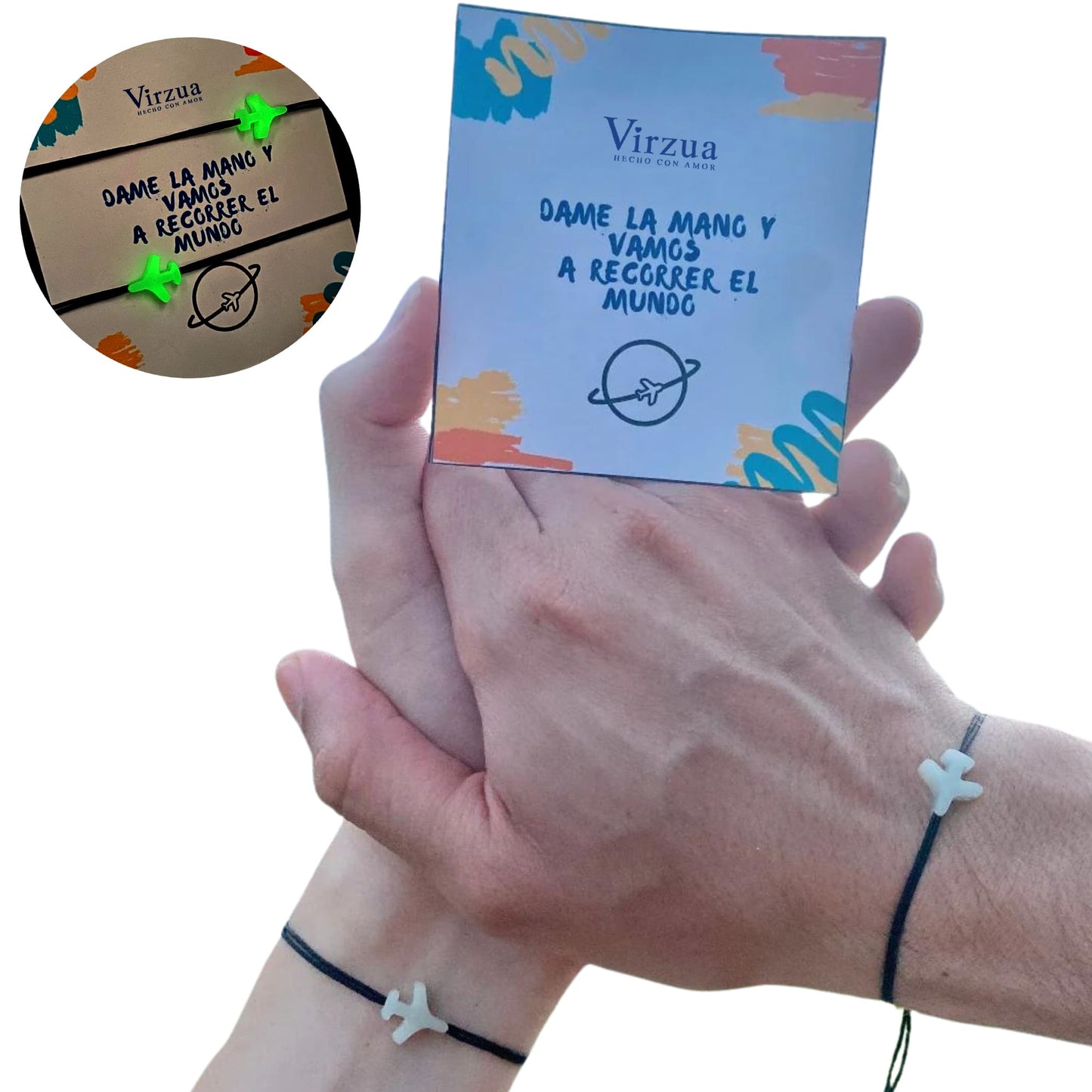 Pulsera Para Parejas De Avión Luminoso Nocturno x2 + Empaque