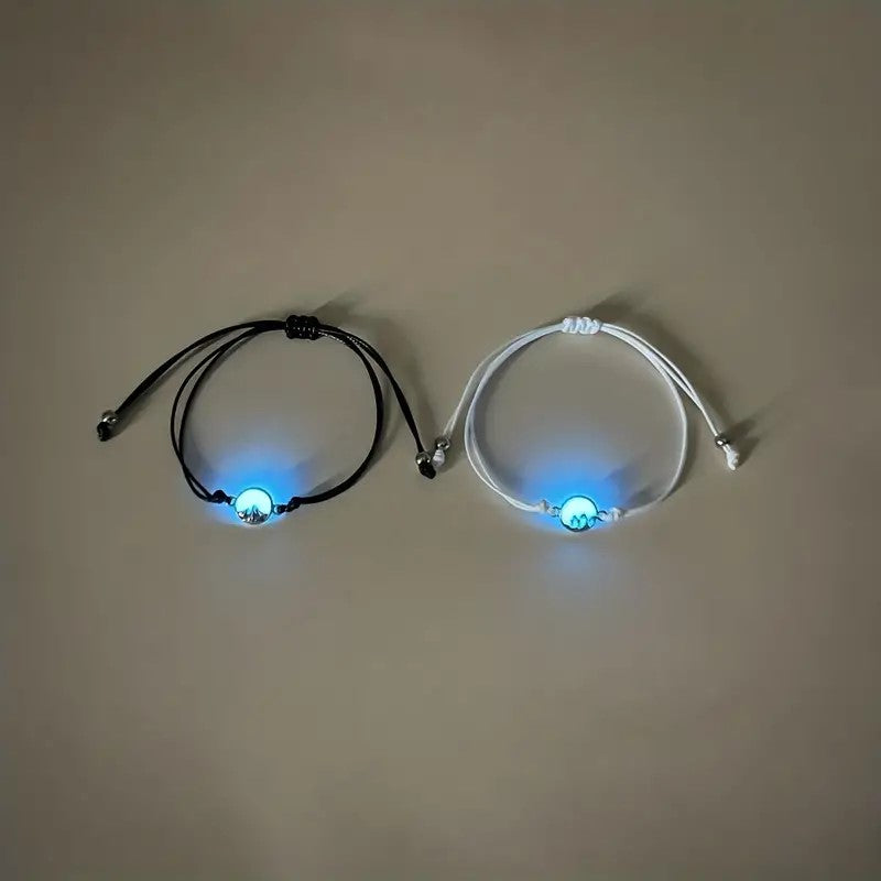 Pulsera de mar y tierra luminosas para parejas